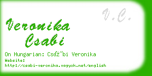 veronika csabi business card